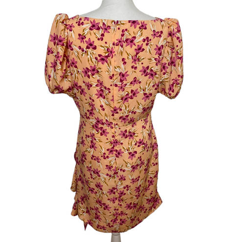 Likely  Cara Floral Mini Dress NWT Cottagecore Ruffled Pink Honey Peach Berry 12