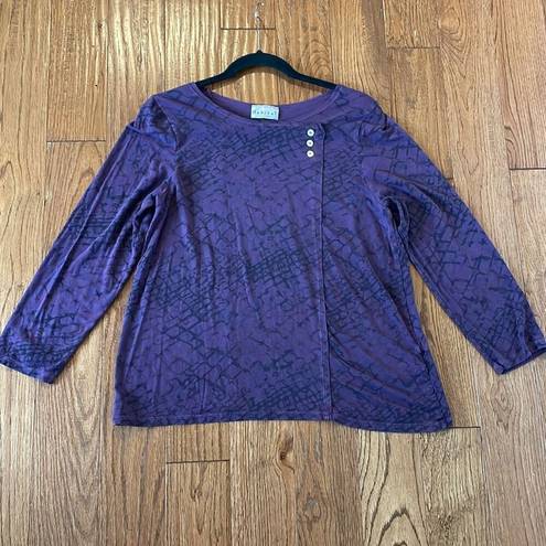 Habitat  clothes purple printed button detail blouse M