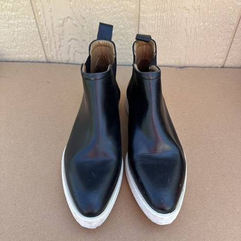 Everlane  The Street Black Italian Leather Ankle Boots Booties Women’s Size 6.5