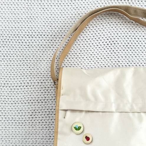 Sanrio Chococat  Beige Nylon Messenger Y2K Buttons Shoulder Crossbody Bag 2005