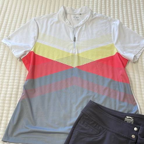 Polo Nivo Sport Golf  Short Sleeve Quarter Zip Size XL