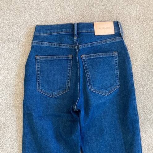 Everlane ⭐️  high rise slim straight blue jeans in size 25