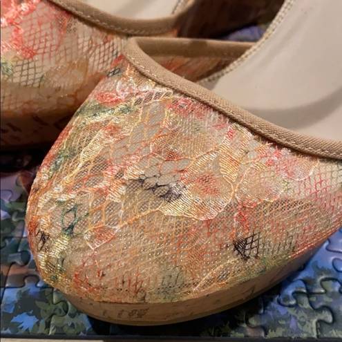 Apt. 9  Lace & Linen Wedges w Ankle Strap-9