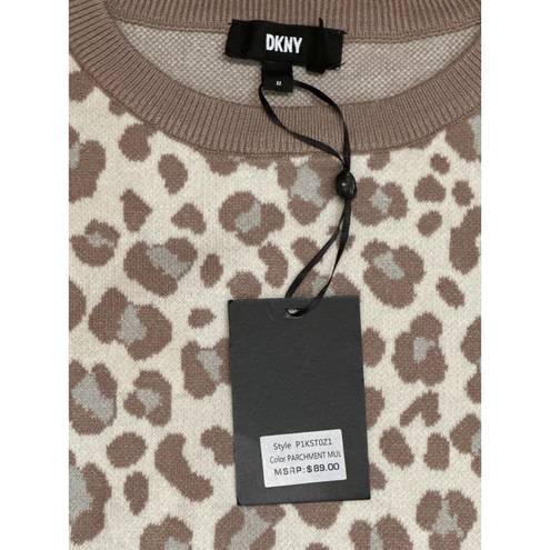 DKNY  Leopard Print Sweatshirt Women's Medium NWT