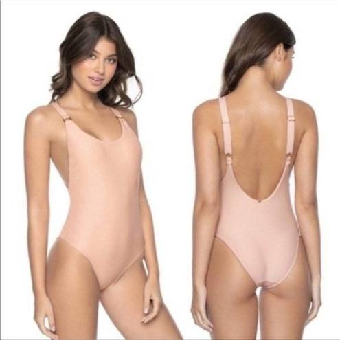 PilyQ  Haley One Piece Swimsuit Pink Sand Tan Revolve Size Small S NWT