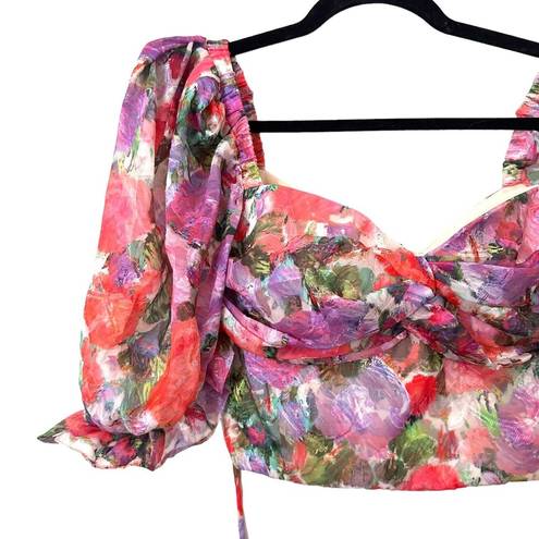 Blossom PATBO  Floral Crop Top NWT Sz 8/40