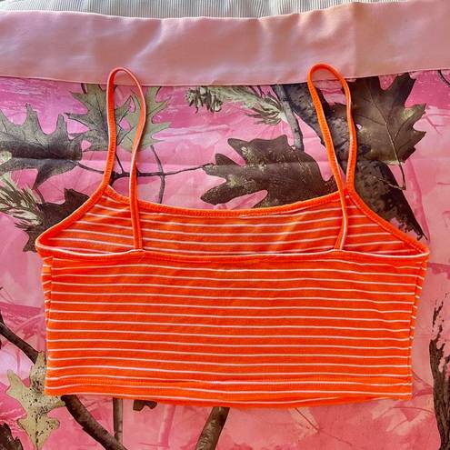 Sabo Skirt y2k striped orange crop cami