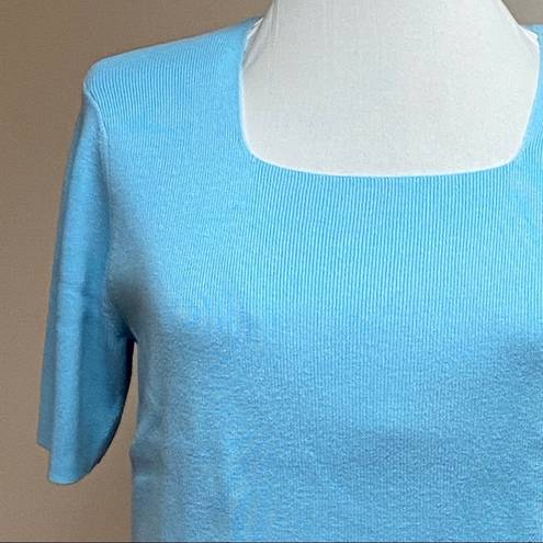 Dress Barn  Blue Short Sleeve Sweater