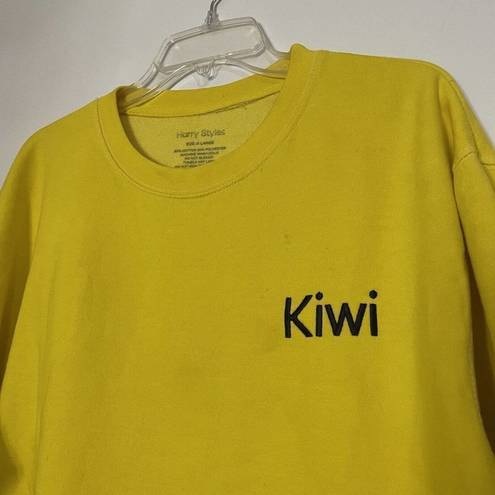 Harry Styles  yellow Kiwi crew neck long sleeve sweatshirt sweater size XL