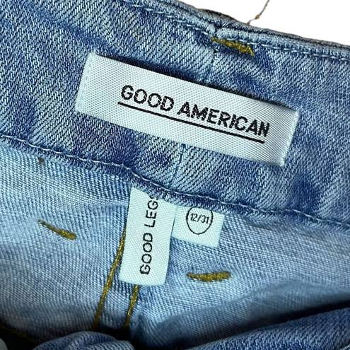 Good American  Good Legs high-rise skinny jeans women's 12 blue distressed FLAW