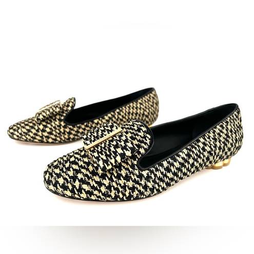 Salvatore Ferragamo  Sarno Bow Embellished Raffia Low Heel Loafers US 5 - EU 35.5