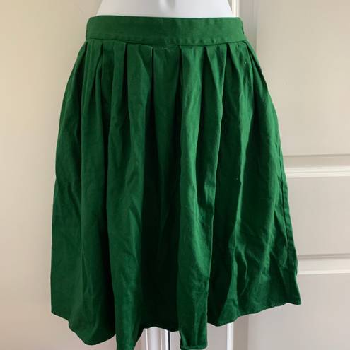 Grace Karin Green Pleated Skirt