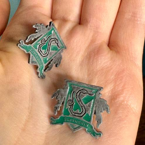 Hot Topic Stainless Steel Slytherin Earrings