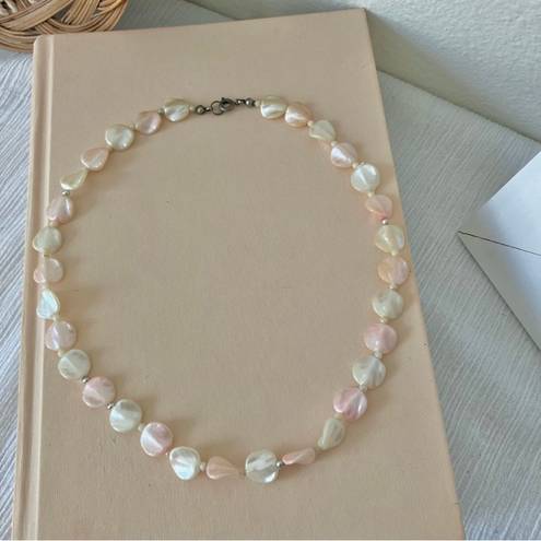 American Vintage Vintage “Croixe” Pink Abalone Shell Necklace Mermaid Siren Beach Pearl Pastel