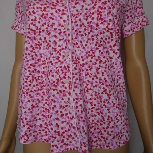 Kate Spade  Confetti Heart Pajama Shirt Button Up