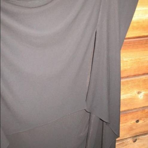 Donna Karan Black Matte Jersey Maxi Skirt