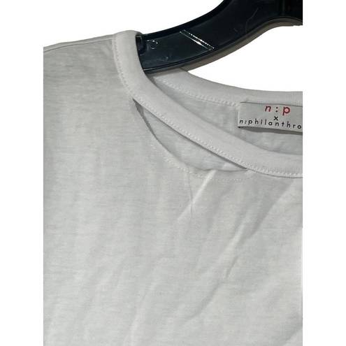 n:philanthropy  Cypress Slit Tee Top in White XSmall New Womens Tshirt