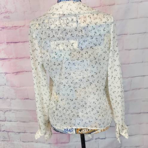 Vintage Havana  sheer anchor blouse size small