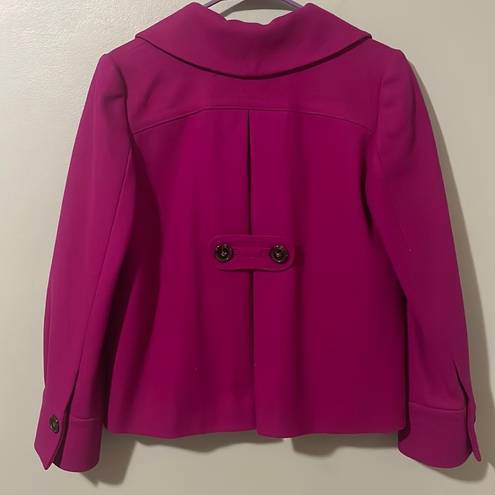 Banana Republic  Wool Blend Pea Coat Fuchsia Size S Petite