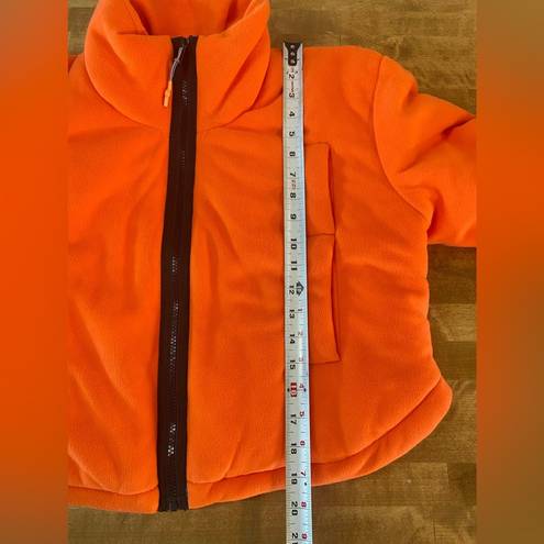 Free People Movement FP MOVEMENT Free People Neon Orange Puffer Jacket Cropped Insulated XS NWT