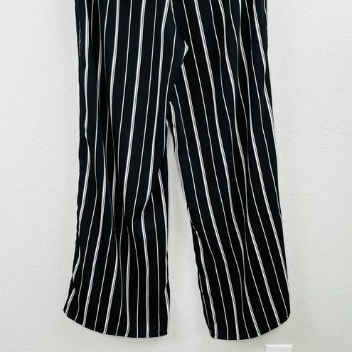 Like an angel  Black White Striped Wide Leg Dress Slacks Pants SZ Small 28" Waist