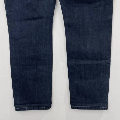 prAna New  Buxton Mid Rise Slim Boyfriend Jeans Stretch Denim Deep Blue Size 10