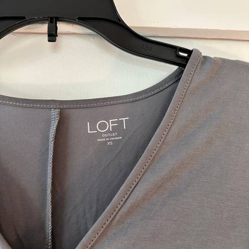 The Loft  V Neck Knot Front Shirt