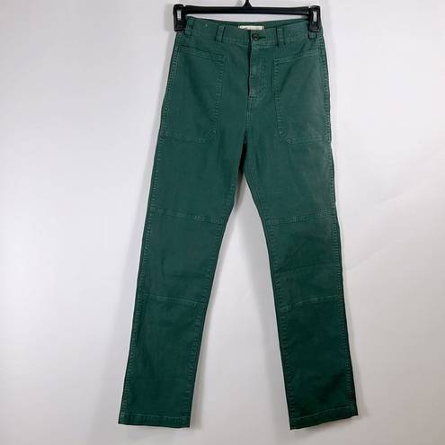 Madewell  The '90s Straight Utility Pant in Canvas Old Spruce Green Size 25