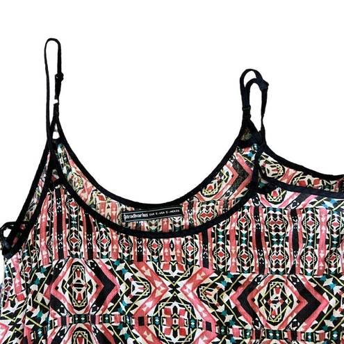 Stradivarius  boho print shorts jumper with spaghetti straps and pockets size s