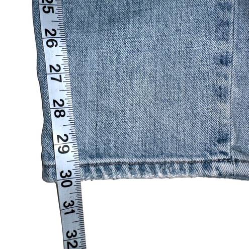 Pistola  Presley Straight Leg High Rise Light Wash Distressed Jeans 26 Primetime