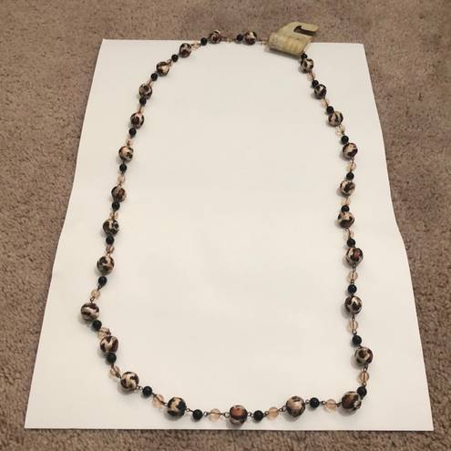 BKE NWT  Leopard Long Necklace