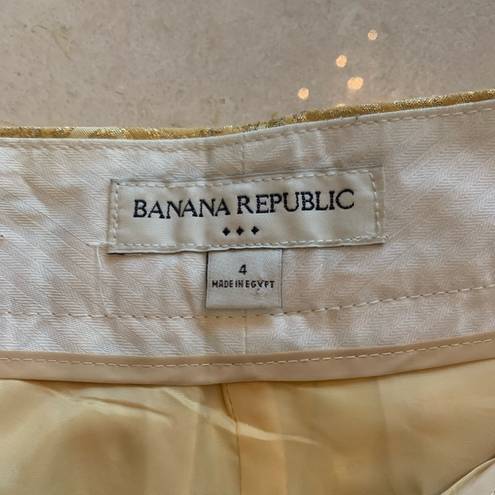 Banana Republic  NWOT Gold/Yellow Metallic Shorts