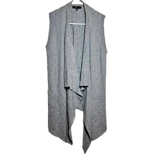 FATE. Angora Cardigan Sweater Vest Open Front Knit Sleeveless Handkerchief Hem