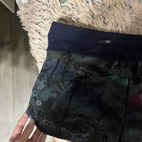 Lululemon  Navy Marble Speed Up Shorts 2.5