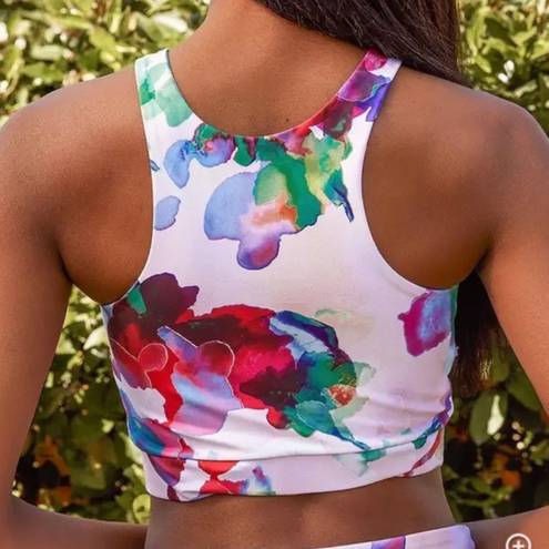 Lulus Lulu’s Make Progress Multi Print High Neck Medium Impact Sports Bra NWT