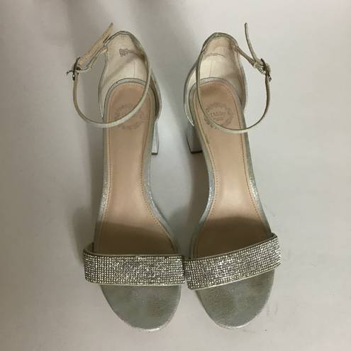 I. Miller  Womens Rhinestone Ankle Strap Block Heel Sandals Size 9 EUC