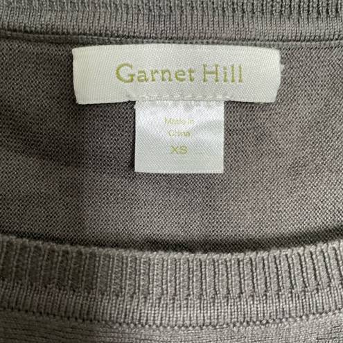 Garnet Hill  Gray Silk Blend Blouse XS