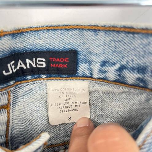 DKNY Vintage 90s  Jeans Womens High-Rise Tapered Mom Denim Light Blue Wash Size 8