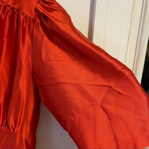 Cynthia Rowley COPY - COPY -  burnt orange 100% silk dress for Fall 2023.