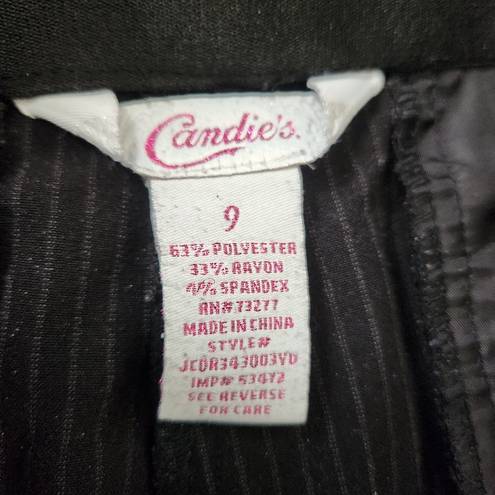 Candie's  Pin Stripe Flare Leg Dress Pants Black and Gray Juniors Size 9