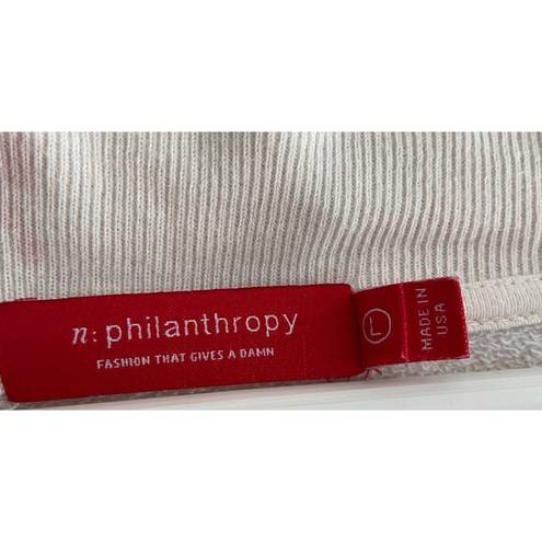 n:philanthropy  Large Aries Tie Dye Cropped Sweatshirt Mauve Moon