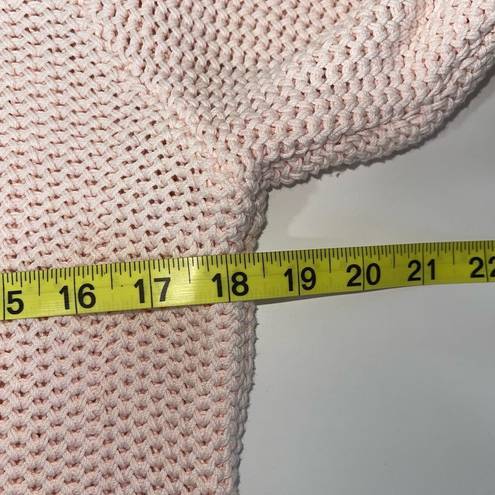 Ann Taylor LOFT 100% Cotton Light Pink Knit Tunic Sweater