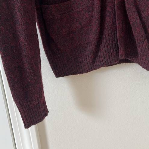 Uniqlo  burgundy marled cardigan in size M