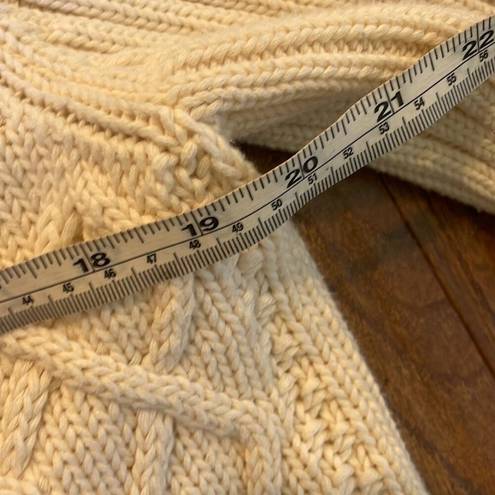 Talbots  cream cableknit shawl neck cardigan size mp