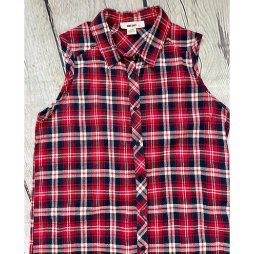 Sans Souci Red Plaid Shirtdress