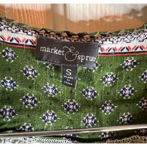 Market & Spruce  100% Rayon Bohemian Blouse Top, Size Sm.  Excellent Condition.