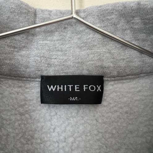 White Fox Boutique White Fox High Standard Zip Front Sweater Grey Marle Size M / L