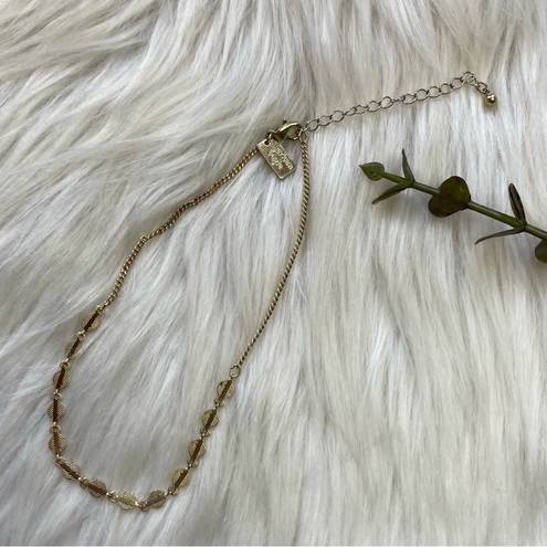 American Eagle gold tone wash choker necklace