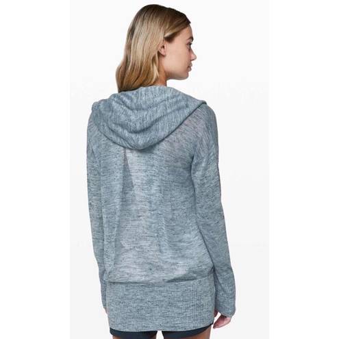 Lululemon Calm and Collected Wrap Heathered Sailboat Blue Sweater Size 6?