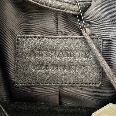 ALLSAINTS NWT All Saints Bales Biker Leather Jacket Women's XS